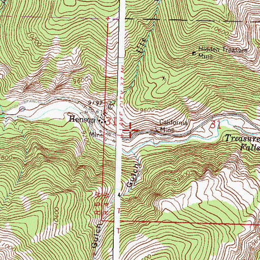 Topographic Map of Ute Mine, CO