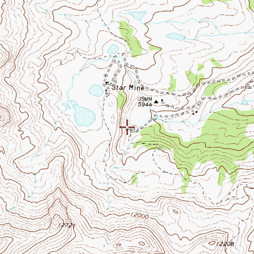 Topographic Map of Last Hope Mine, CO