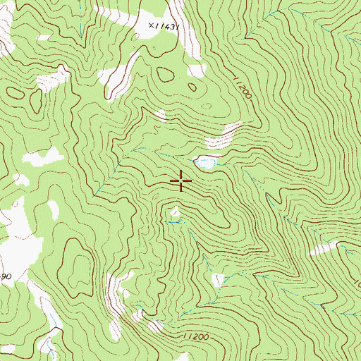 Topographic Map of Thunderbird Mine, CO