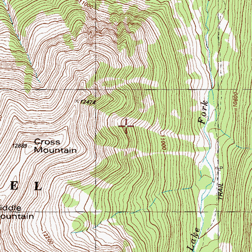 Topographic Map of Fortune Mine, CO