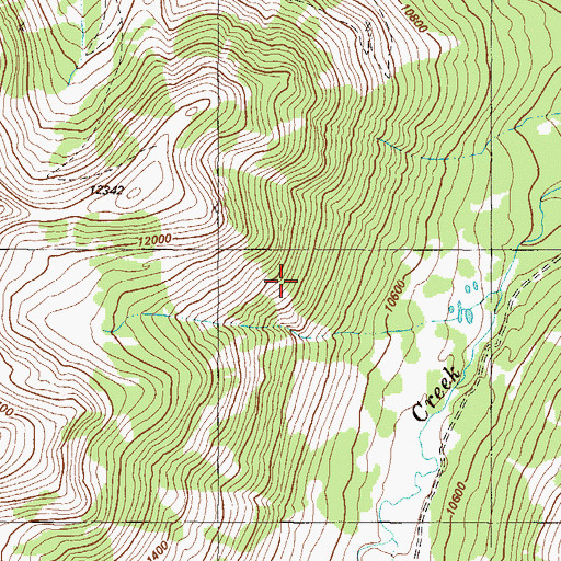 Topographic Map of Middle Mountain Mine, CO