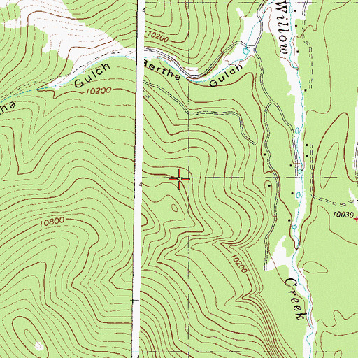 Topographic Map of Iron Ore Lode Mine, CO