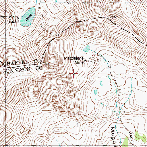 Topographic Map of Madeline Mine, CO