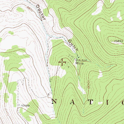 Topographic Map of Boiler Shaft Mine, CO