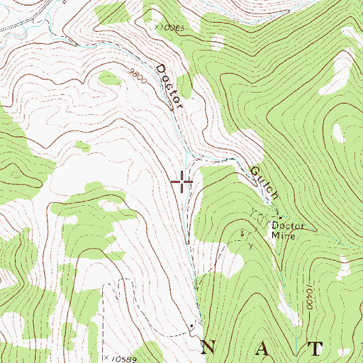 Topographic Map of Jack Shaft Mine, CO