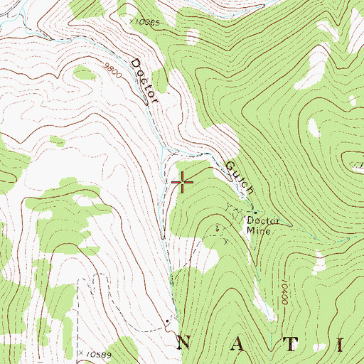 Topographic Map of Old Shaft Mine, CO