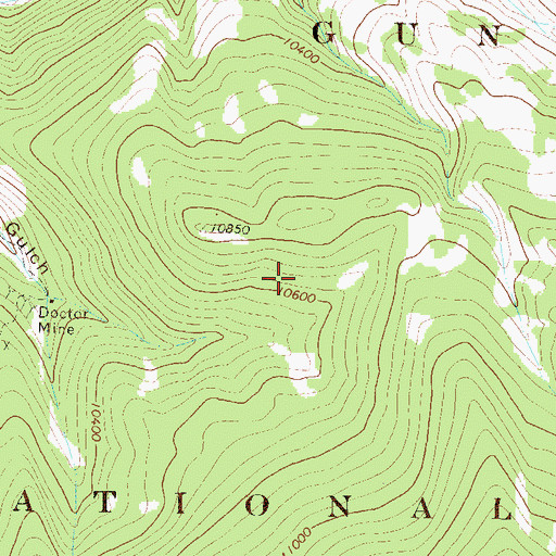 Topographic Map of Nash Tunnel Mine, CO