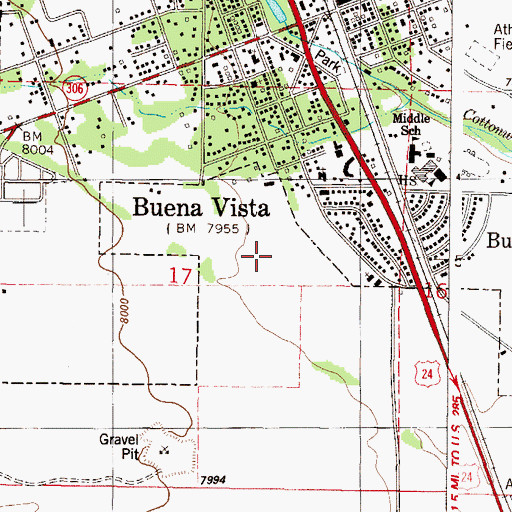 Topographic Map of Be True Mine, CO