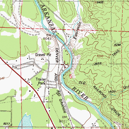 Topographic Map of Tom Collins Mine, CO