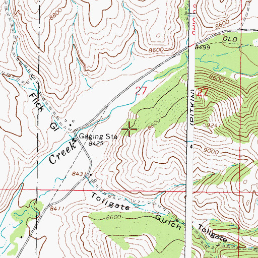 Topographic Map of Black Wonder Mine, CO