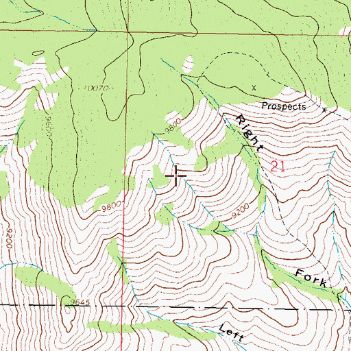 Topographic Map of Monzonite Group Mine, CO
