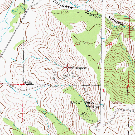 Topographic Map of Brown Derby Number Five Quarry, CO