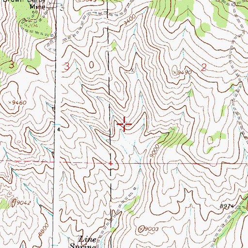 Topographic Map of Little Katherine Quarry, CO