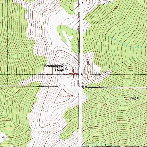 Topographic Map of Anna Huffman Copper Mine, CO