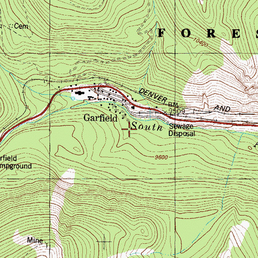 Topographic Map of Black Tiger Mine, CO