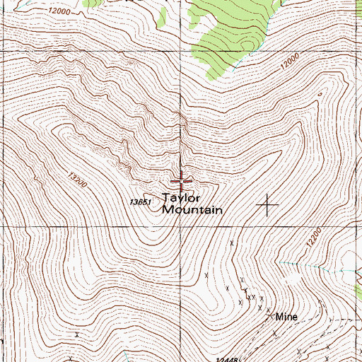 Topographic Map of Brighton Mine, CO
