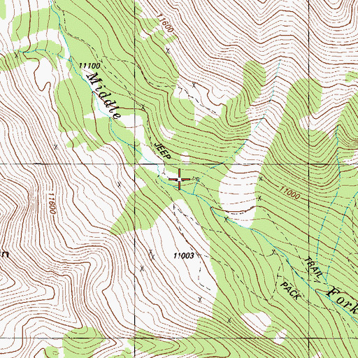 Topographic Map of Columbus Mine, CO