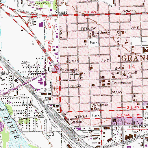 Topographic Map of Saint Josephs School, CO