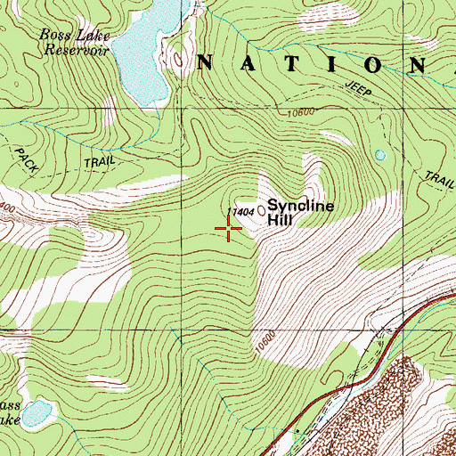 Topographic Map of Delaware Mine, CO