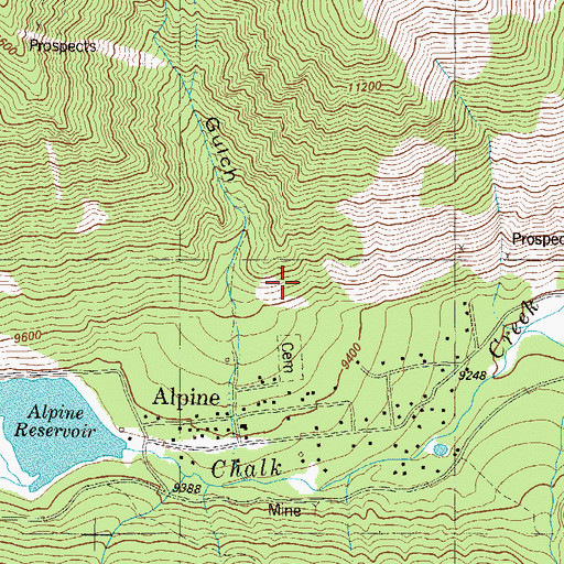 Topographic Map of Elmer McMurray Mine, CO