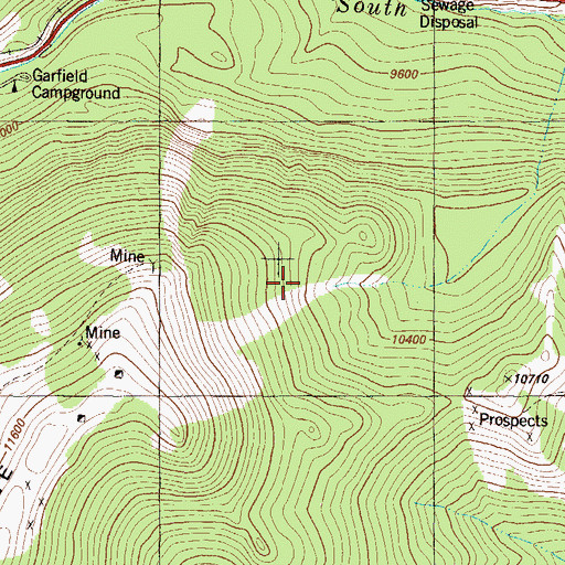 Topographic Map of Evening Star Mine, CO