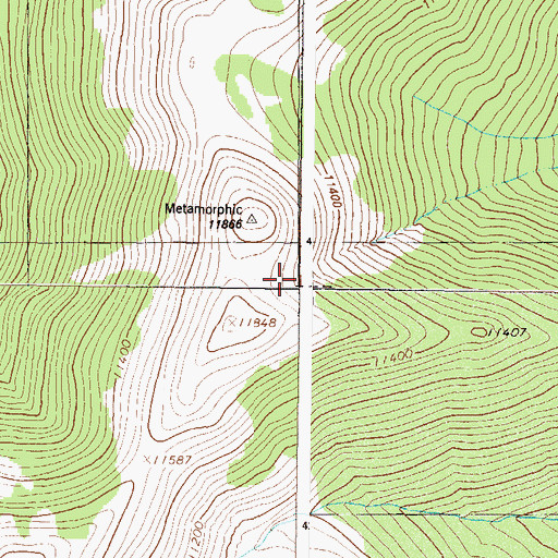 Topographic Map of Flora Belle Mine, CO