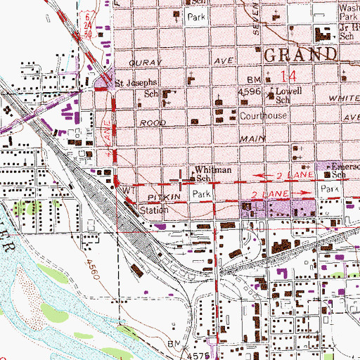 Topographic Map of Whitman School, CO