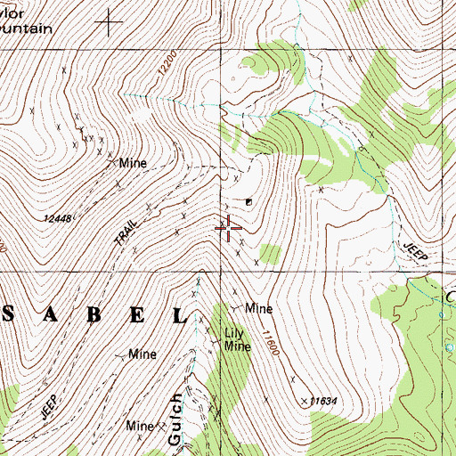Topographic Map of Fraction Mine, CO