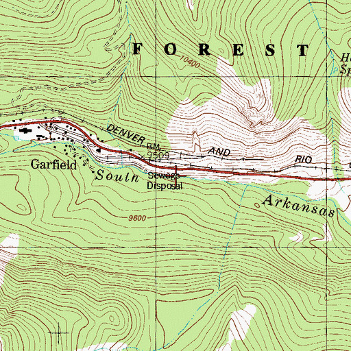 Topographic Map of Giant Eclipse Mine, CO