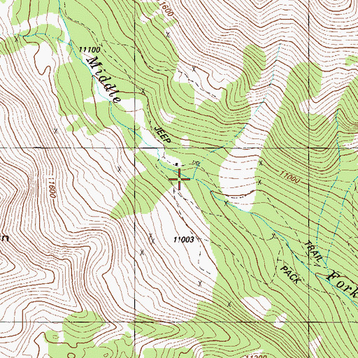 Topographic Map of Half Moon Mine, CO