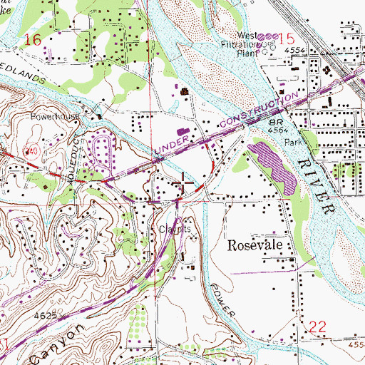 Topographic Map of The Redlands Power Canal, CO