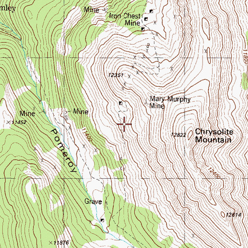 Topographic Map of Rolla Mine, CO