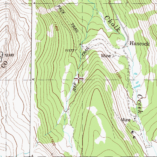 Topographic Map of Stonewall Shaft Mine, CO