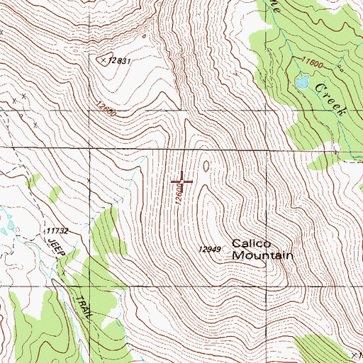 Topographic Map of Thirty-six-thirty Mine, CO