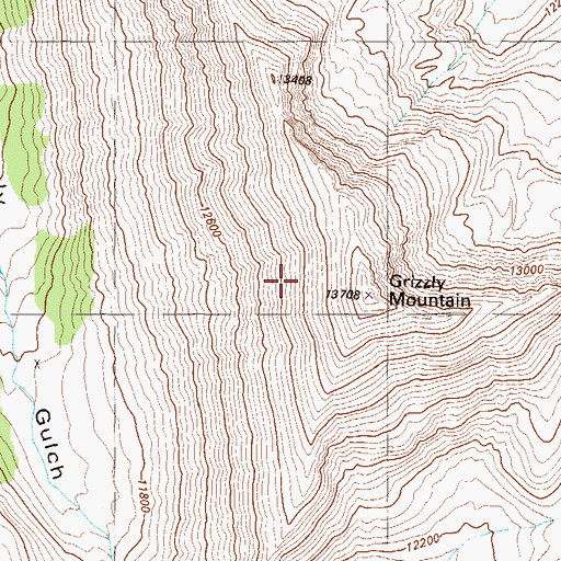 Topographic Map of Uncle Sam Mine, CO
