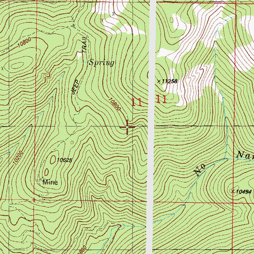 Topographic Map of Brittle Basin Mine, CO