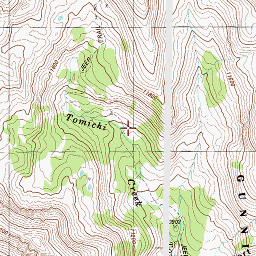 Topographic Map of Graphite Basin Mine, CO