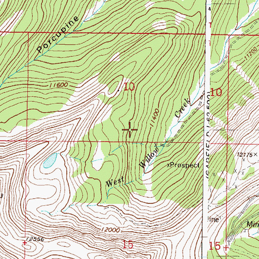 Topographic Map of Hotrocks Mine, CO