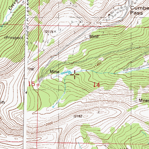 Topographic Map of Morning Glory Mine, CO