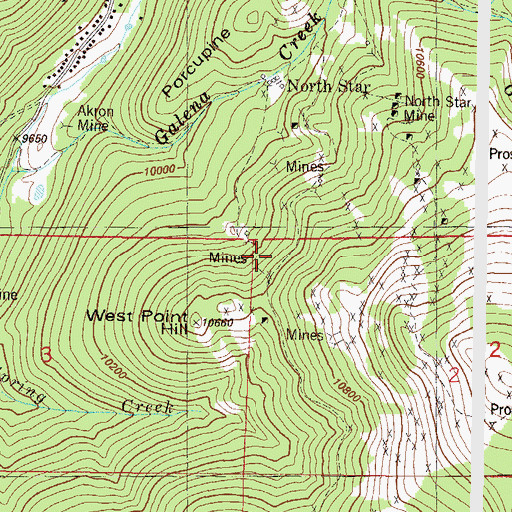 Topographic Map of Morning Star Mine, CO