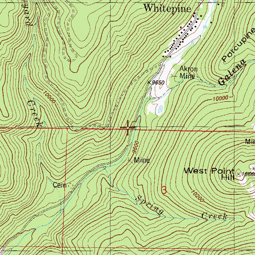 Topographic Map of Nest Egg Mine, CO