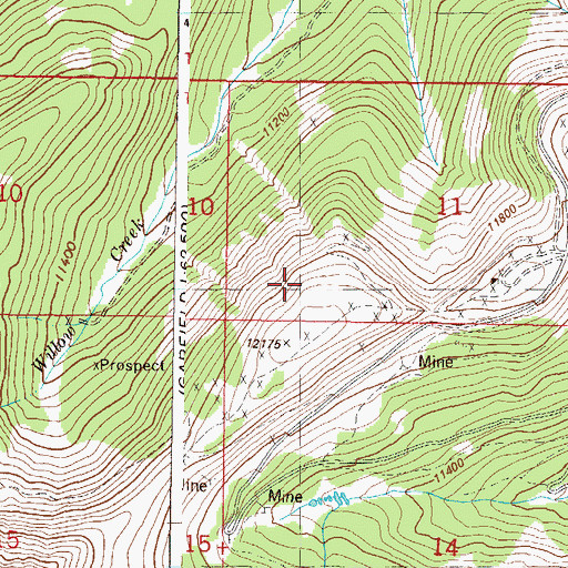 Topographic Map of Pearson Property Mine, CO