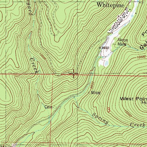 Topographic Map of Tomichi Mine, CO