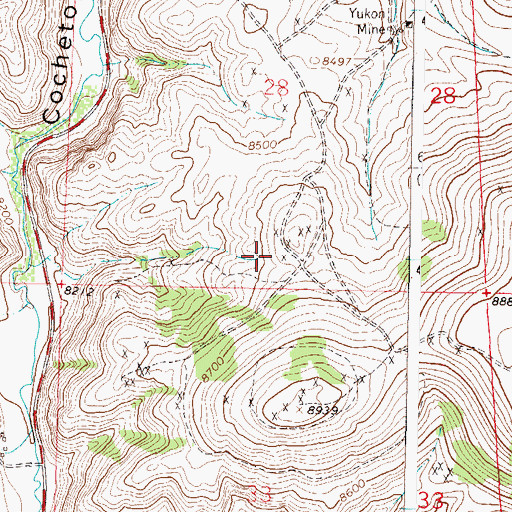 Topographic Map of Balls Lode Mine, CO