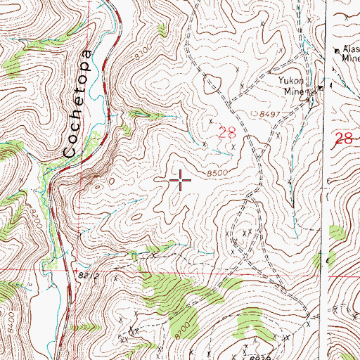 Topographic Map of Freeman Group Mine, CO