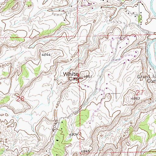 Topographic Map of White Cap, CO