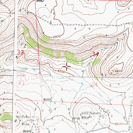 Topographic Map of Friendly Neighbor Mine, CO