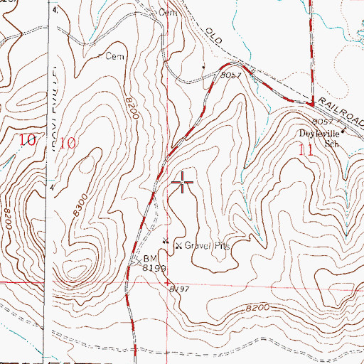 Topographic Map of Moore Property Mine, CO