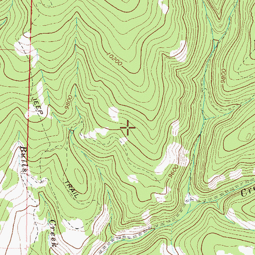 Topographic Map of Apache Number Four Mine, CO