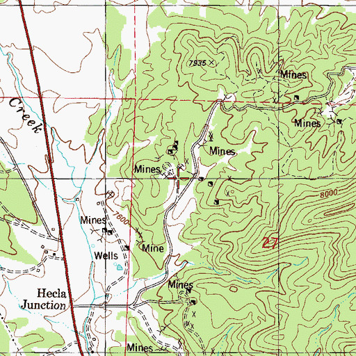 Topographic Map of Blue Stone Mine, CO